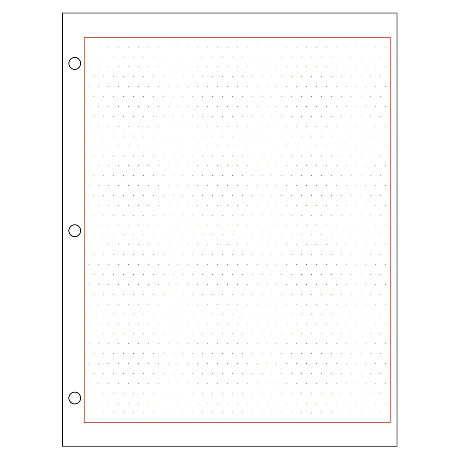 Geyer Instructional Products - Isometric Graph Paper, 1/4" Spaced Red Dots, Double Sided, 500 Sheet Ream, Three Hole Punched
