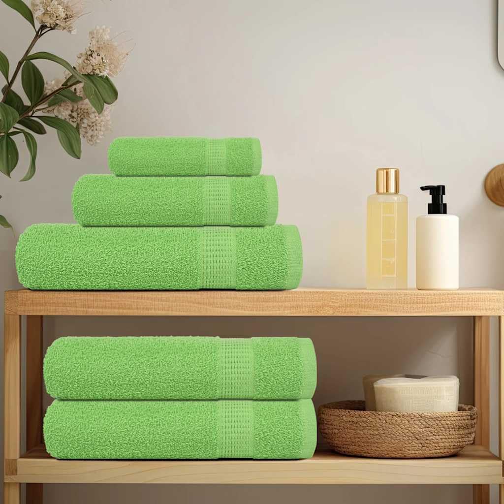 Frog Lot de 10 gants de toilette en 100 % coton, vert pomme, 30 x 30 cm, 360 g/m², pour salle de bain, invités, sauna et plage, absorbants, doux pour sécher