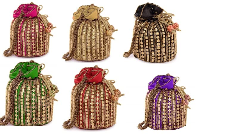 Ags TRADERS Women Potli Bags Multicolour (B08YRD4WT6) Amazon Price History, Amazon Price Tracker