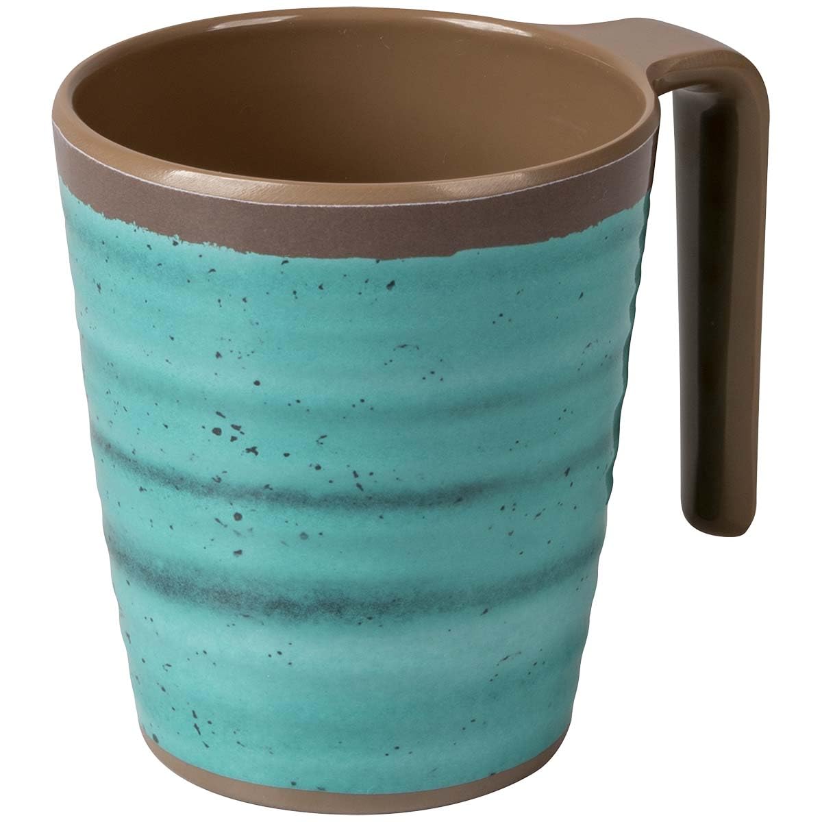 BO-Camp 6181401 Bc Mug Halo Melamina Aqua for Adults, Designed for Everyday use, 4 Pieces