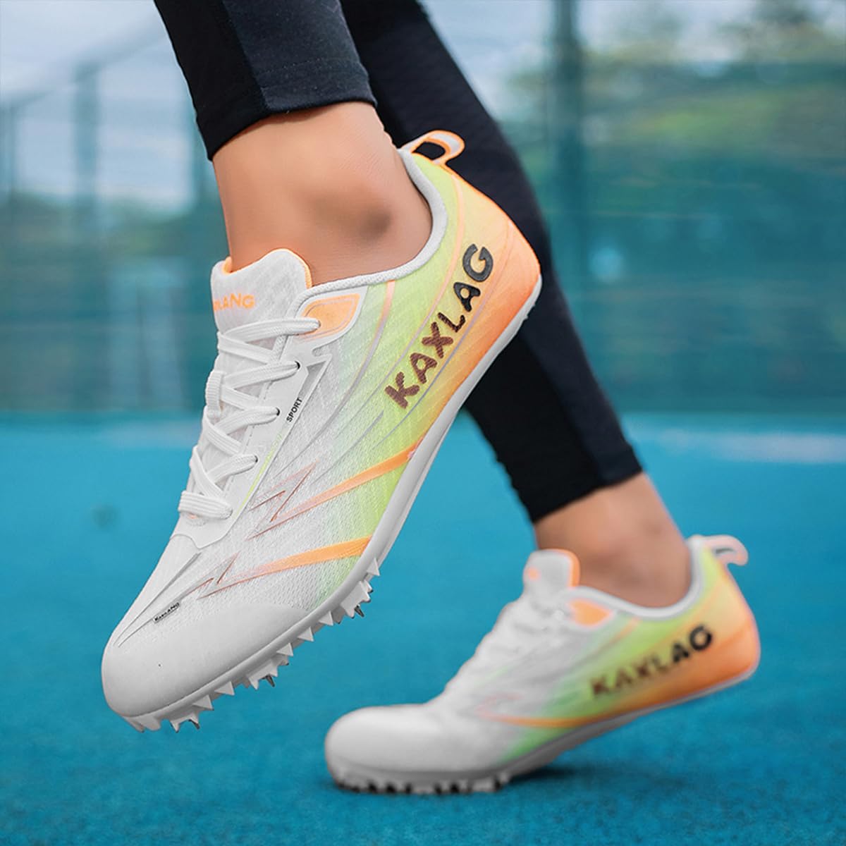 Zapatillas De Atletismo con 7 Clavos para Hombre Y Mujer Transpirable y Ligero Antideslizantes Zapatillas Correr Profesionales para Velocidad Sprint