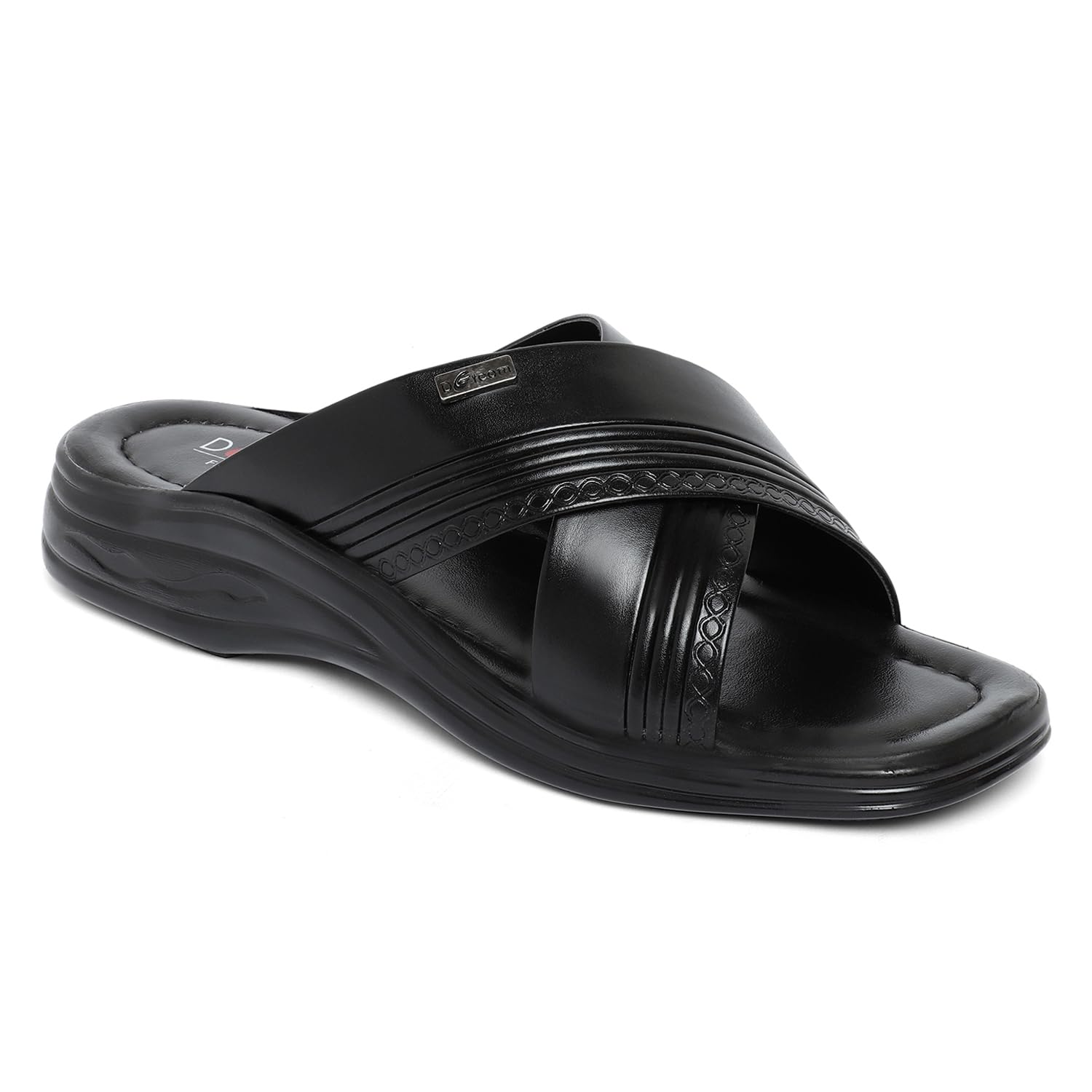 Action 3305 Light Weight,Comfortable,Trendy, Stylish, Synthetic Leather Sandal Black (B0CNWB55B2) Amazon Price History, Amazon Price Tracker