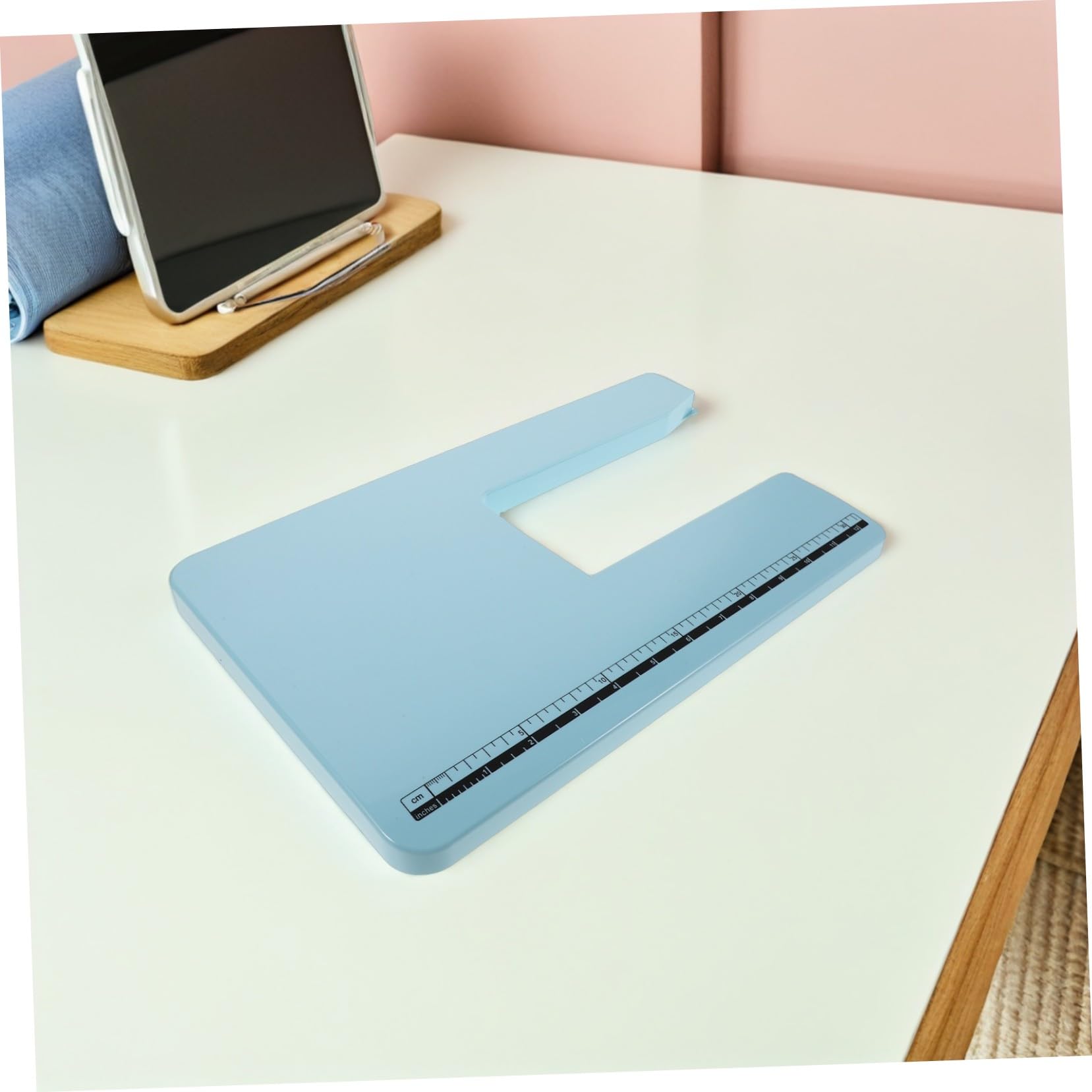 Carte d'extension pour machine à coudre Attachement table de couture accessoires de couture Coundre planche à coudre rallonge de Plastique Ciel bleu