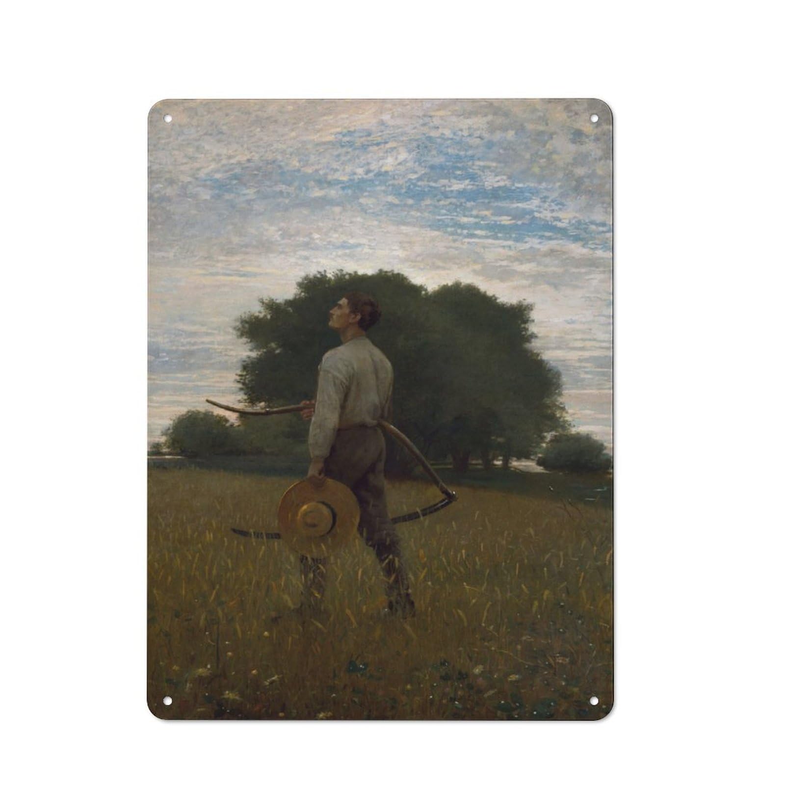Song of The Lark Metal Wall Sign 40x30cm, Rustic Decor for Hallway Wall, for Metal Sign Collectors, for Garage And Workshop Walls