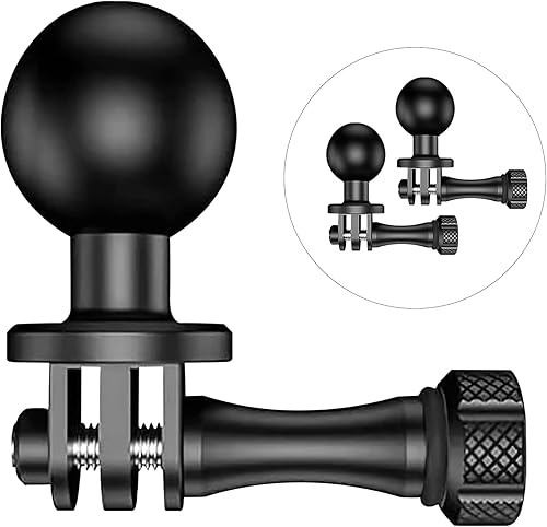 Miniatura 7 de Adaptador de bola de 1 pulgada con poste roscado M6 × 0.039 in para cámara de acción y videocámara compatible con soportes RAM, tamaño B, brazo de