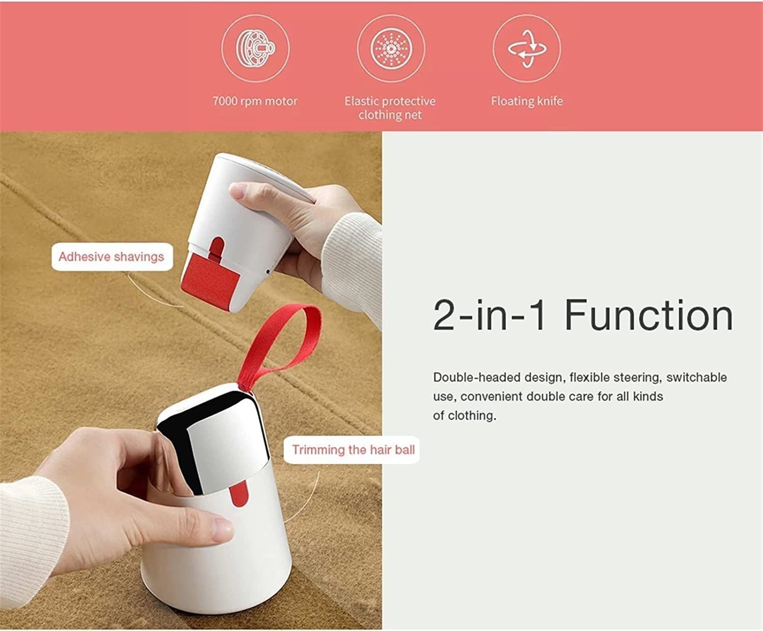 ESHINEDE Levapelucchi for vestiti, rasoio for tessuti ricaricabile tramite USB, rasoio elettrico for maglione for rimuovere pelucchi, rasoio for pelucchi portatile for mobili, divano for rimuovere pel