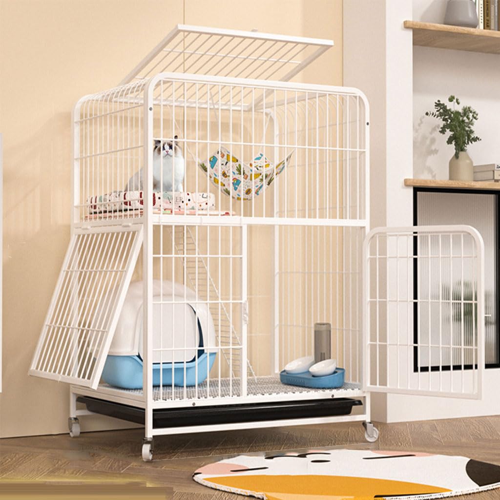 Cat Cage for Outdoor and Indoor Cats, Large and Safe Cat Playpen with Roof for Terrace and Garden, Comfortable Space