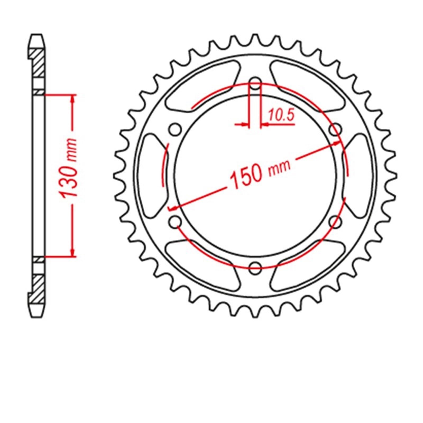 Piñón de transmisión para Honda XL600 VH, VJ Transalp PD06 XL 600 PD 06 1987 1988 Piñón Y Corona para Motocicleta 525 CNC 15T 47T (Delantero Trasero)(47T)