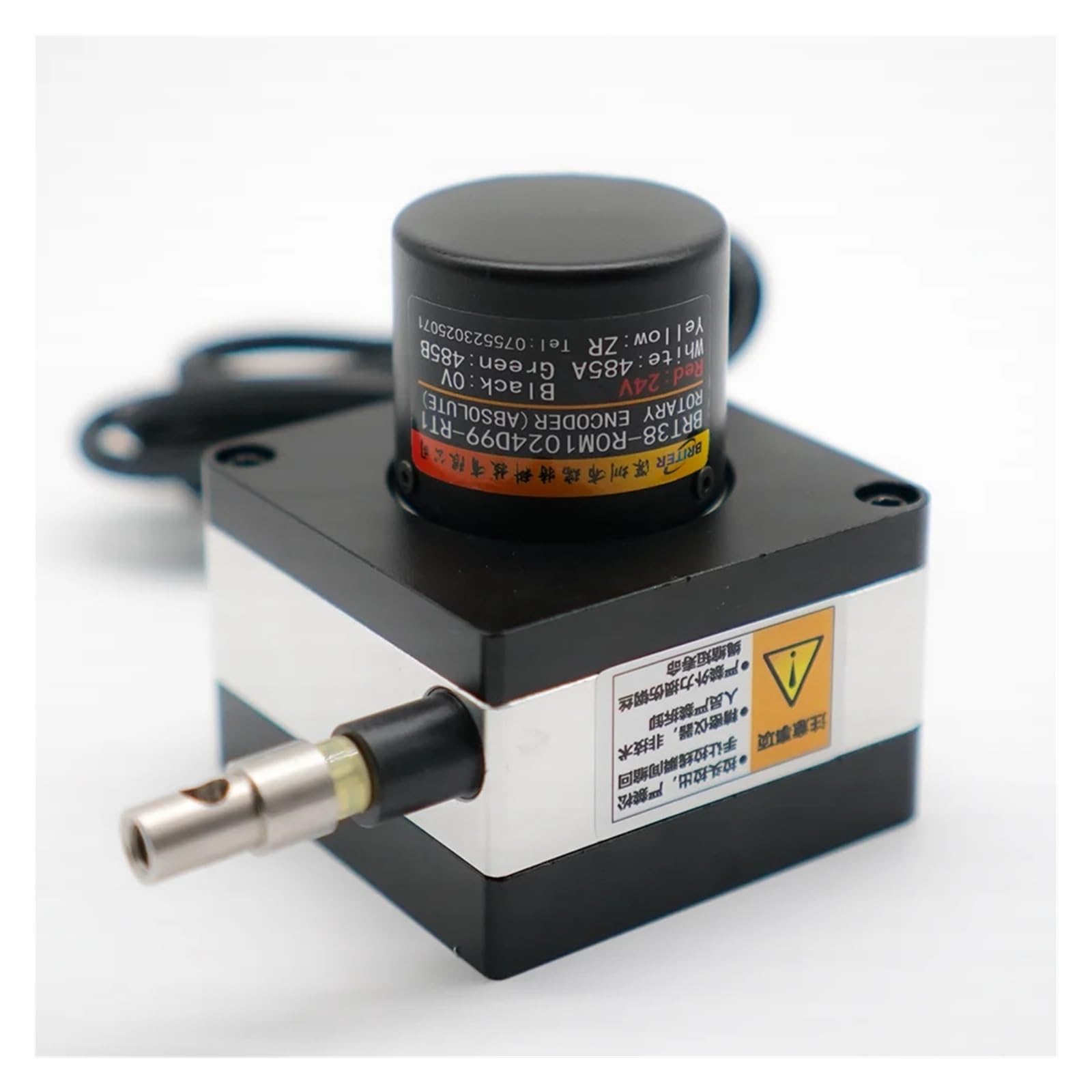 Displacement Sensor Potentiometer Type Position Sensor Draw Wire Rope Linear Transducer Pull Wire Sensor Pull Rope BriterEncoder(RS232 1024P,2000mm)