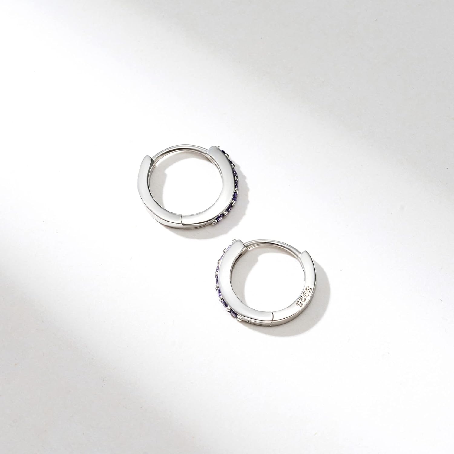 SWEETV 925 Sterling Silver Huggie Hoop Earrings for Women Girls-Tiny Small Cartilage Hoop Earring - Image 5