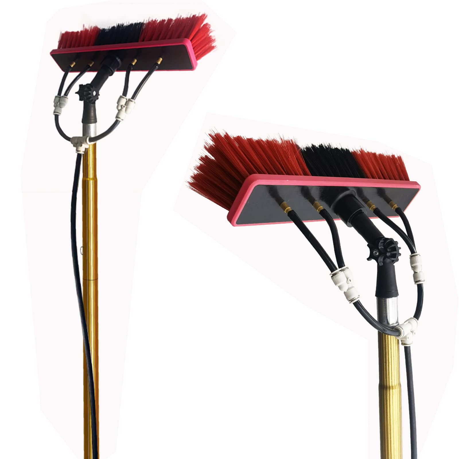 GTHTUHFD 3.6-9M Window Cleaning Kit With Extension Pole, Water Fed Pole Brush System,Telescopic Window Cleaning Tools, Extendable Pole With Squeegee, Window Cleaning Water Fe,3.6m/12ft