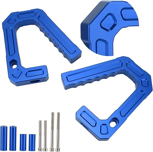 Miniatura 5 de Fydun Barra de agarre frontal de aluminio para JKUnlimited Sport Sahara 2007-2018 (azul)