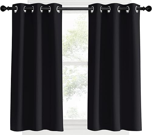 Miniatura 2 de NICETOWN - Cortinas opacas con aislamiento térmico y ojales, color sólido, reducción de luz, 2 paneles de 34 pulgadas de ancho x 40 pulgadas de