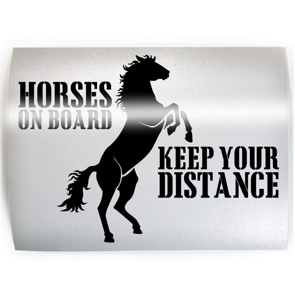 Buy HORSES ON BOARD Rearing Horse HORSE TRAILER PICK COLOR Back