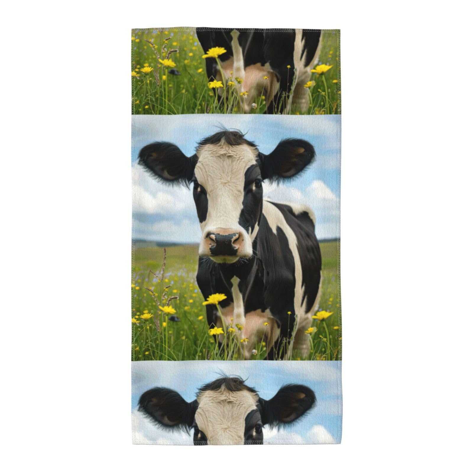 Cbaaghh Dairy Cow Print Towel, Towels Thick Face Towels Fast Drying Washcloth For Bath, Spa, Gym