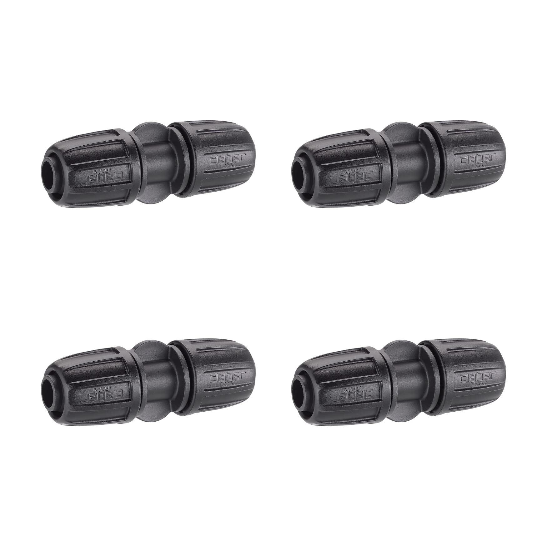 Claber Anti-Leak Compression Connector - 91023/ 99023 (4), Black, 1/2-inch