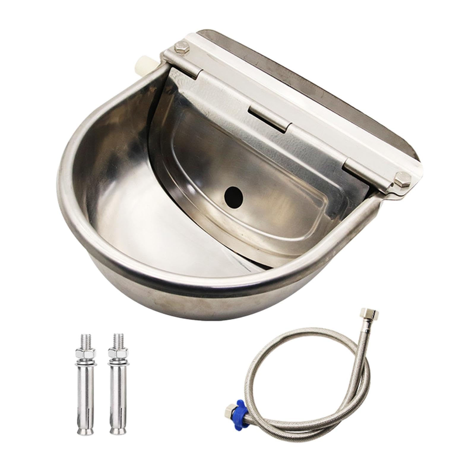 Abbeveratoio Automatico Robusto per Pecore Ciotola d'Acqua per Cani Suini Fornitura Idrica Adatto a Animali di Cortile Agricoltura, Nessun Foro con Tubo