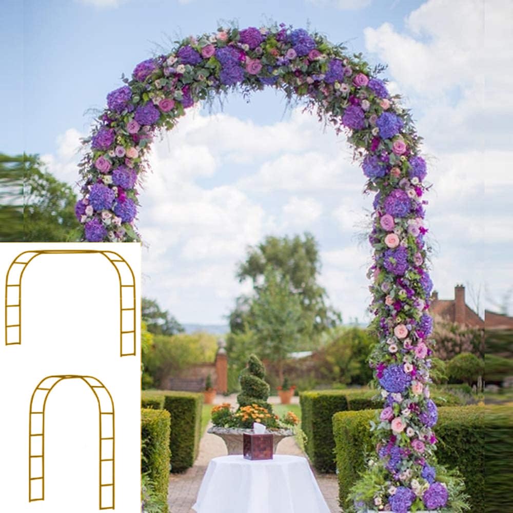 Snapklik.com : Metal Garden Arch Trellis For Climbing Plants 7.8ft ...