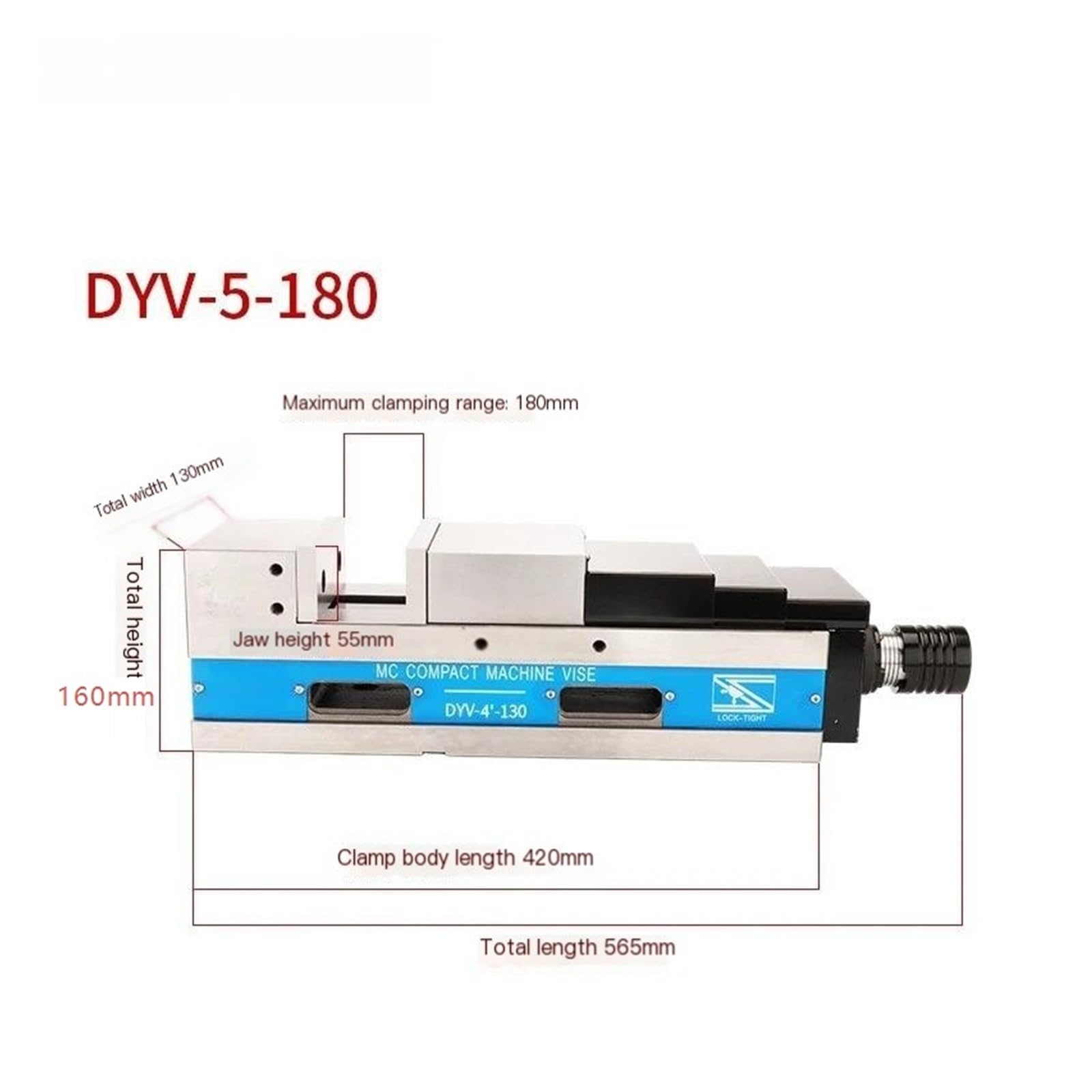 DYV Tornillo de banco hidráulico de 6 pulgadas for equipos : tornillo de banco hidráulico de alta resistencia con agarre mejorado for una fácil sujeción(DYV 5in 180)