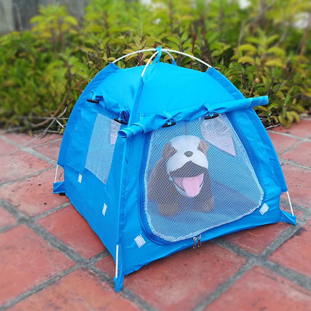 Tenda per animali domestici Casetta per animali da esterno portatile con finestra Letto in tessuto Oxford Traspirante Cerniera antivento Lavabile