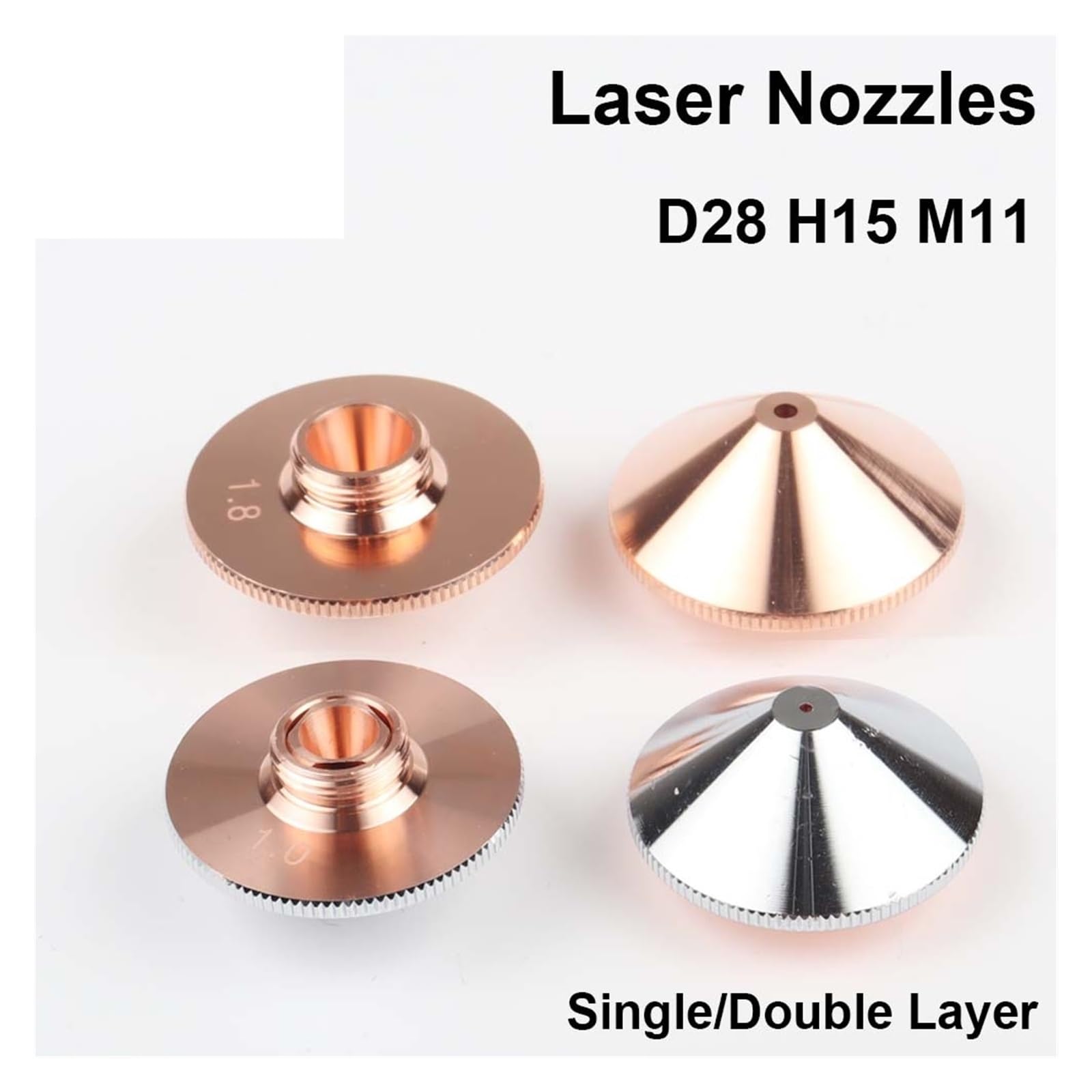 Dysza laserowa, Dysza laserowa pojedyncza/podwójna warstwa średnica 28 mm kaliber 0,8-5, do głowicy tnącej światłowody(1.8mm)