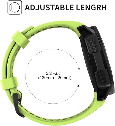 Miniatura 47 de Correa de repuesto para reloj Garmin Instinct, correa de silicona suave compatible con Garmin Instinct 2/Solar/Tactical Pizarra