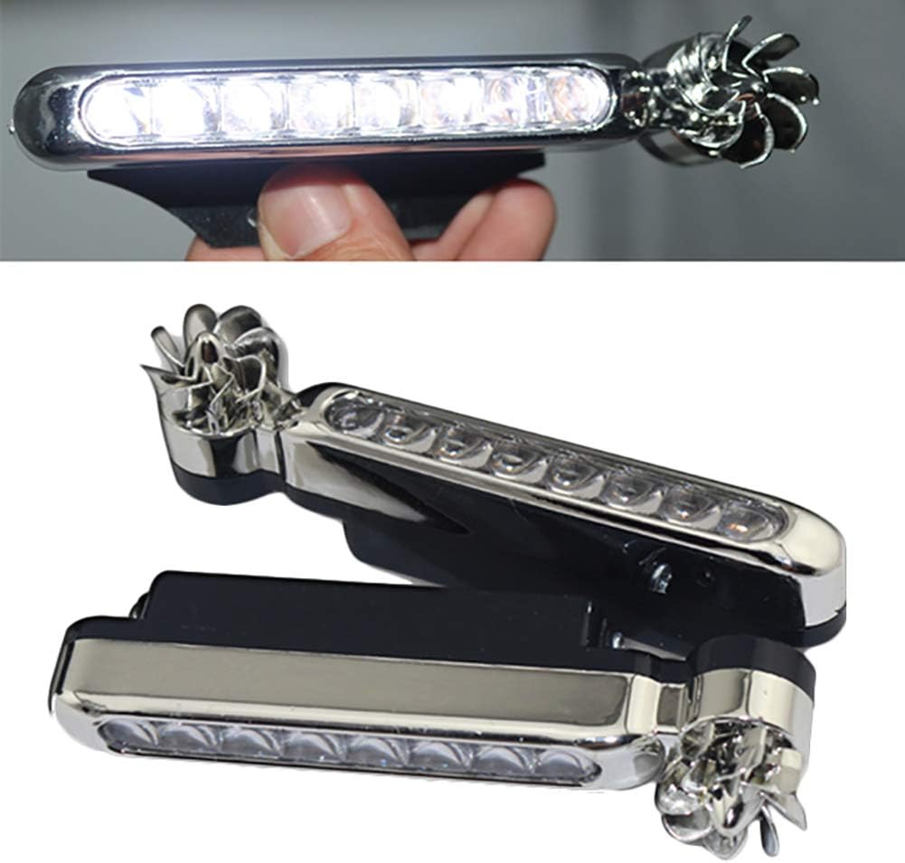 HsgbvictSDaytime Running Light Other Light Light 2Pcs Universal Wind Power LED Driving Fog Decor Lamp DRL Daytime Running Light - White