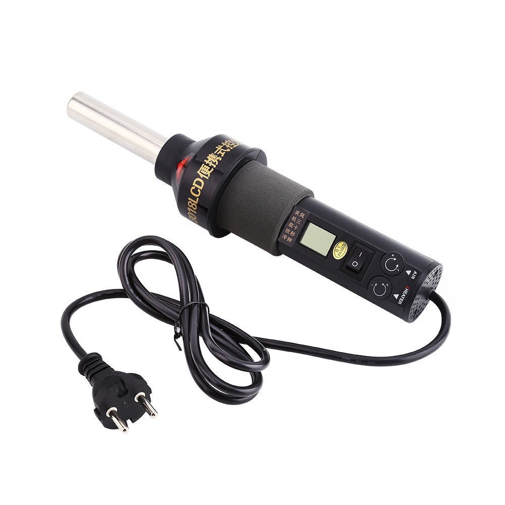 Yosoo Pistola Ad Aria Calda LCD 450W 220V - Set Professionale Con 4 Ugelli E Supporto, Temperatura Regolabile Fino A 450°C Per Saldatura E Decapaggio