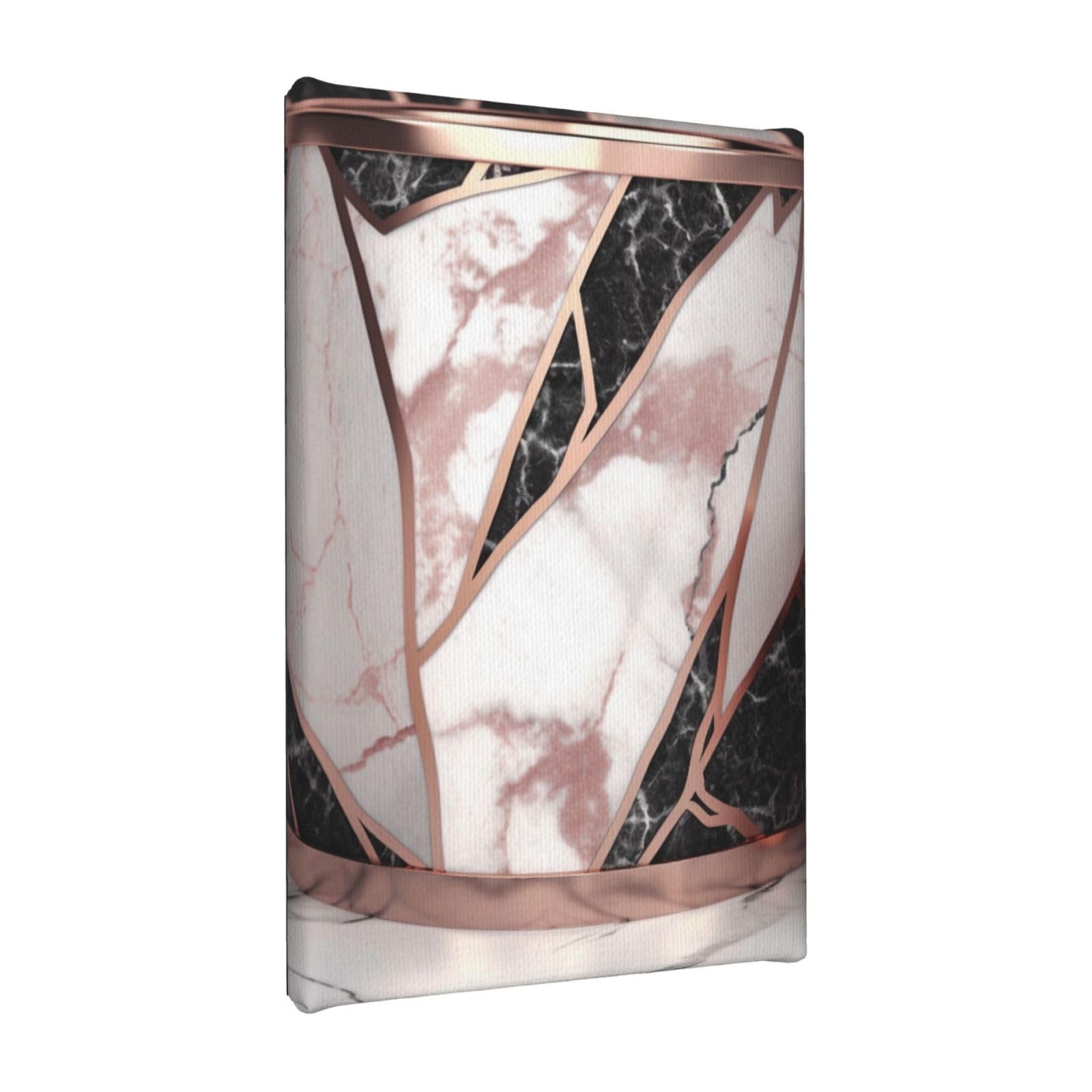 Ykljg Rose Gold Marble Printed Wall Art Canvas Painting 20X30 Cm Wooden Framed Picture Painting Artwork Prints For Bedroom Kitchen Home Office Decor
