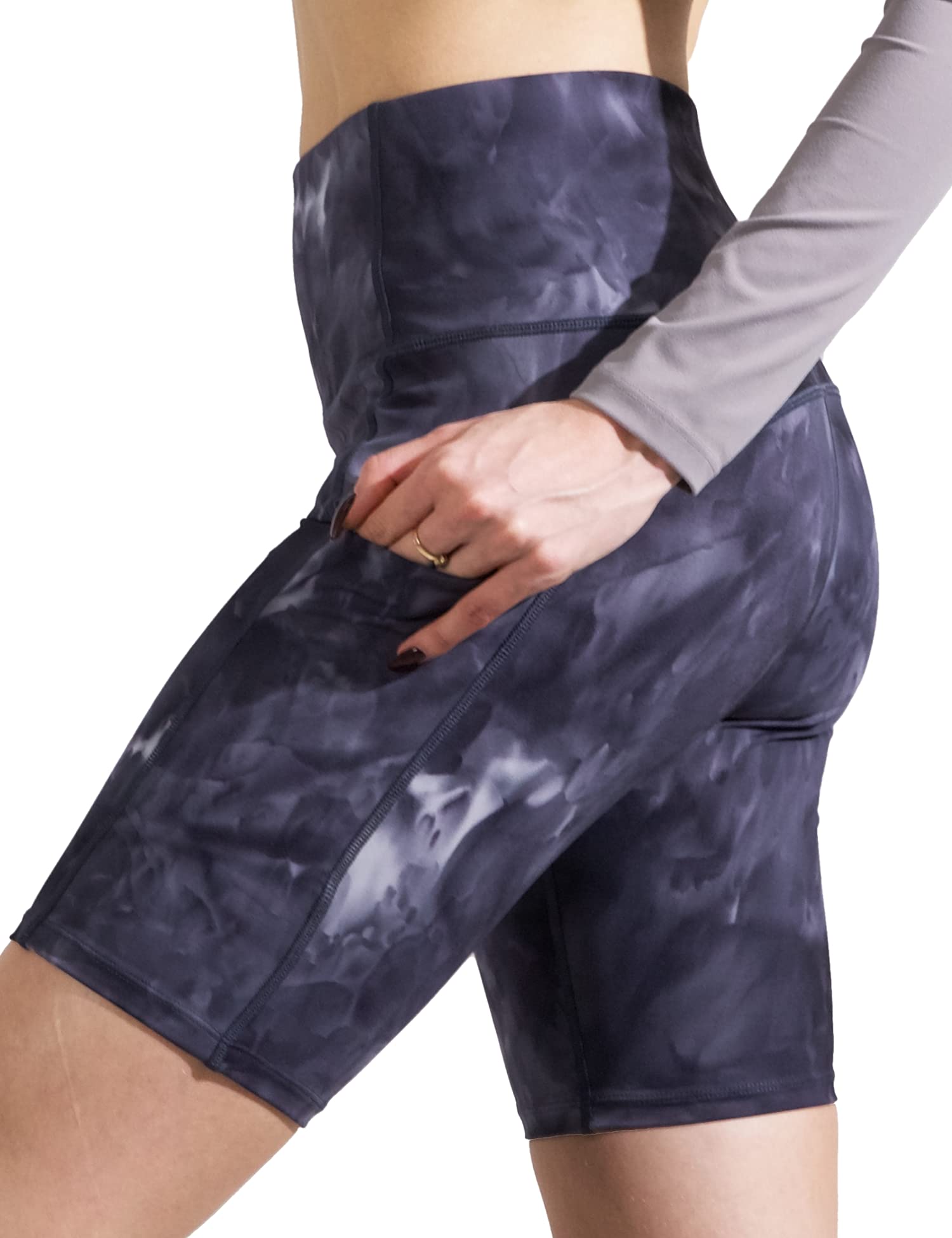 AJISAIWomens 8.5 inches Pro Compression Yoga Running Workout Biker Shorts Spandex Athletic Tights …