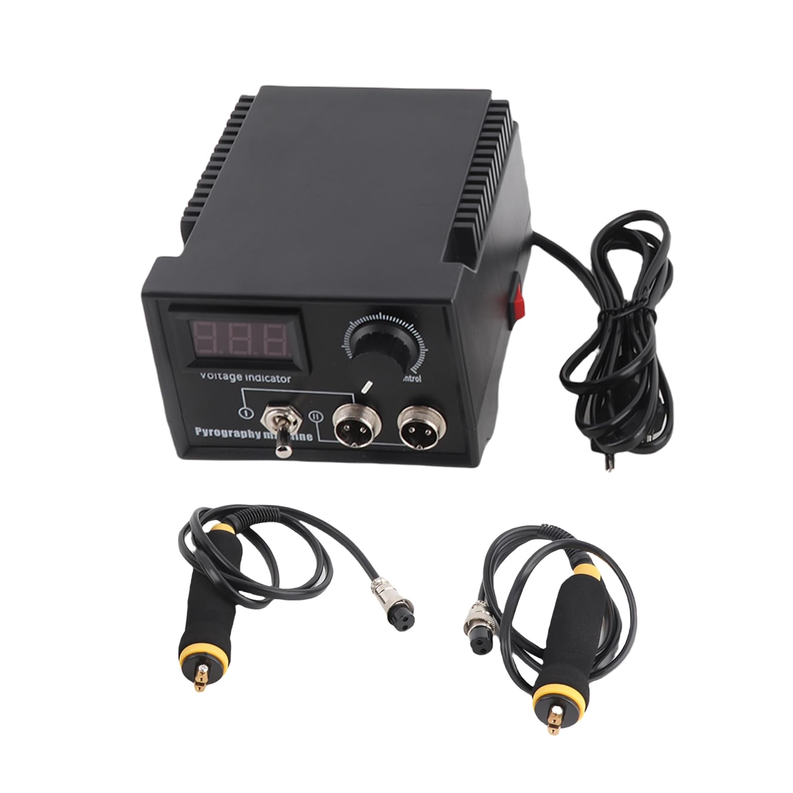 HUIOP 60 W 220 V 29 pièces Kit d'outils de Combustion du Bois pour poêle à Bois réglable 0 ℃ -800 ℃ Affichage numérique Ensemble de Stylo pyrogravure à Bois Fer à souder électrique avec 2 stylos + 20