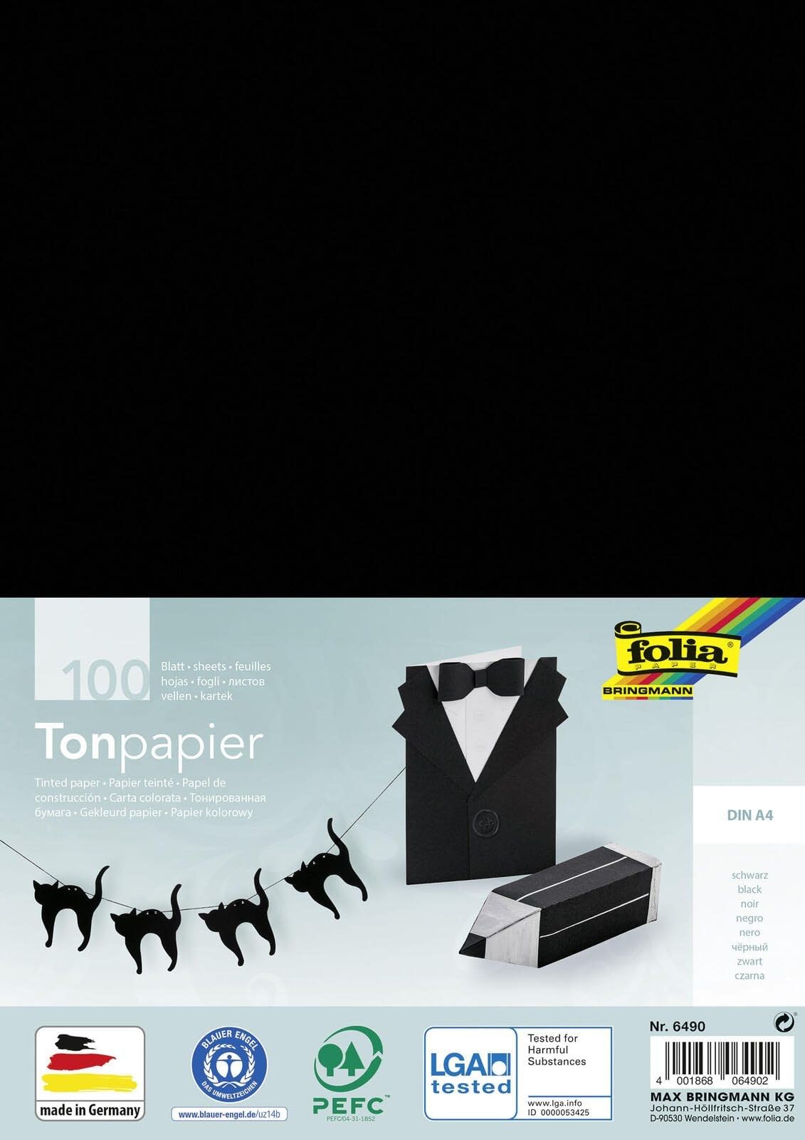 Sax Colored Art Paper, 9 x 12 Inches, Black, 50 Sheets