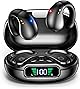 【新時流 イヤホン bluetooth】イヤーカフイヤホン OWS 空気伝導 耳挟み式 bluetooth 塞がない ワイヤレス 骨伝導の革新 耳挟み式 オープンイヤー 音漏れ抑制 耳を塞がない Bluetooth5.3 数字LEDディスプレイ 瞬時接続 誤操作防止 耳掛け式 耳を飾るアクセサリー 超軽量 快適装着感 圧迫感ゼロ
