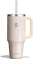 Vista 74 de Hydro Flask - Vaso de viaje con asa, tapa y pajilla, acero inoxidable térmico, 32 onzas, color azul