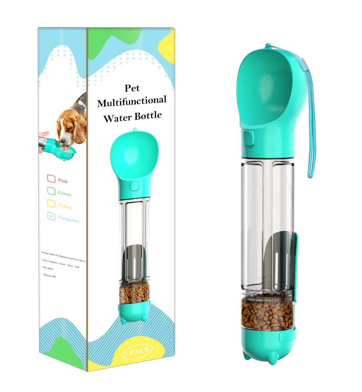 Portable Dog Water Bottle for Pets Outdoor Walking, Hiking, Travel