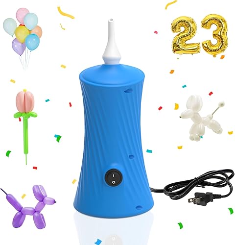 Miniatura 10 de AXHJ Balloon Pump Electric Air Pumps for Long Balloons, Electric Air Balloon Pump, Balloon Inflator for Foil Twisty Animal Balloons in Birthday