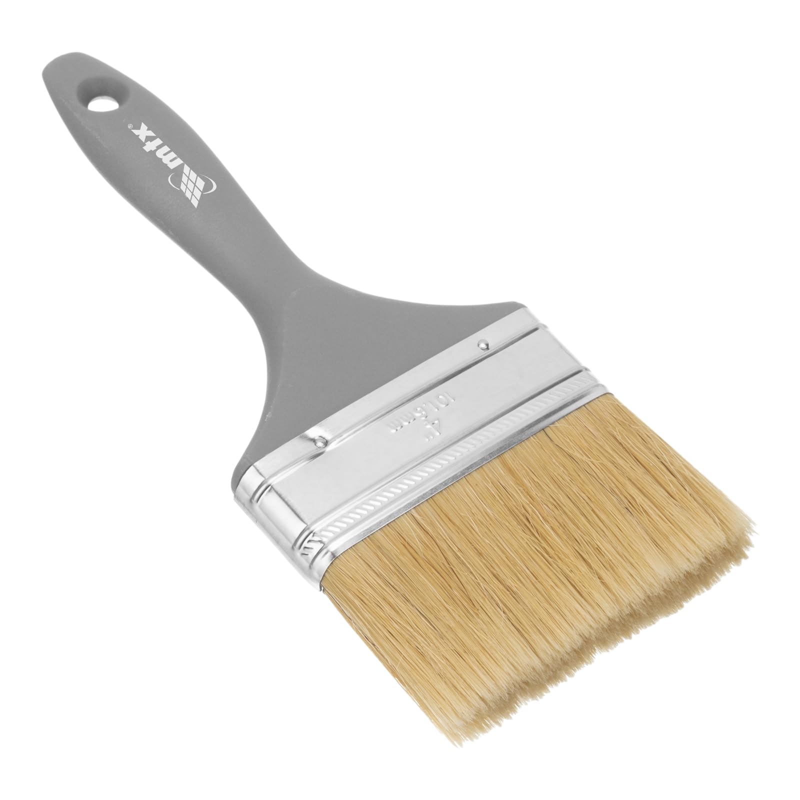 MTX Flat Brush "Euro" with Natural Bristle and Plastic Handle (4")