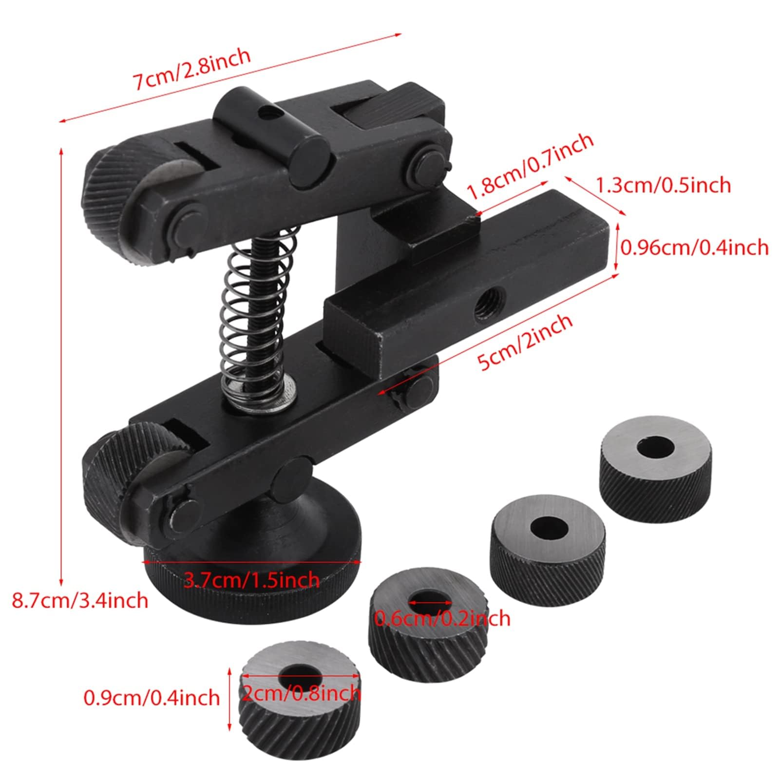 Herramienta de Moleteado Moleteado Herramienta de Moleteado de 2 Cm / 0,8 Pulgadas para Torno de Metal, Herramienta de Moleteado Soporte Cargado por Resorte Herramienta de