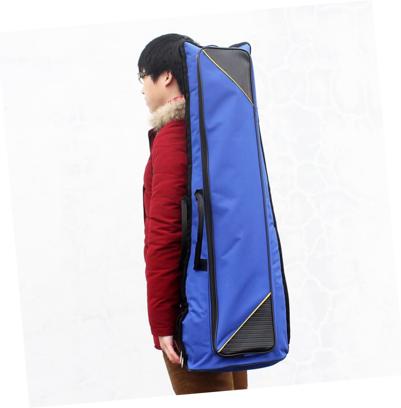 Totority Oxford Cloth Trombone Bag Thickened Portable Storage Case for Musical Instruments Blue Padded Carrying Bag for Travel and Protection