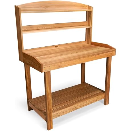 Premium All Things Cedar Potting Bench for Outdoor Gardening