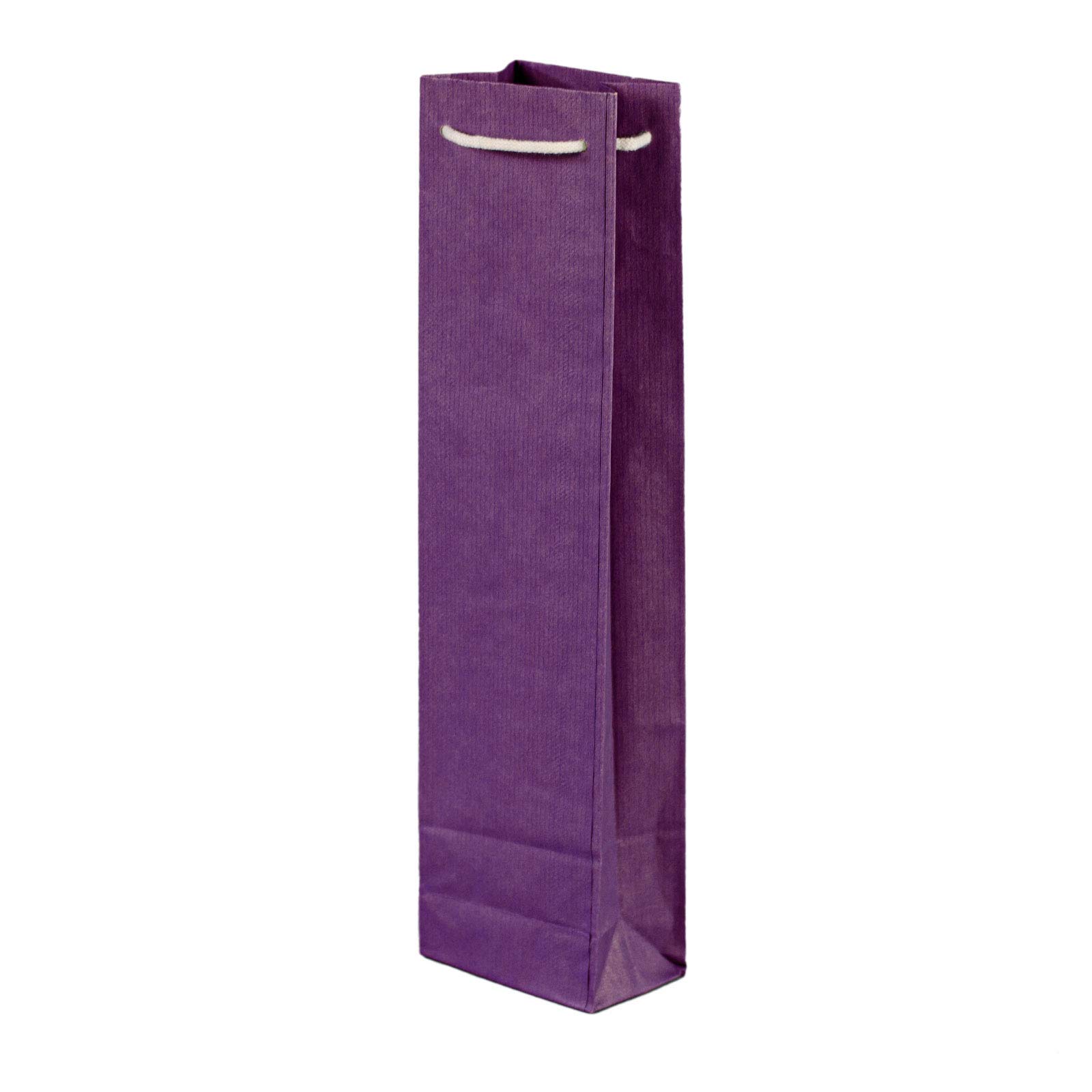50 x Flaschentaschen lila 9,5+6,5x38 cm | Flaschentüten | Geschenktüte Flasche Wein | Weintaschen | HUTNER