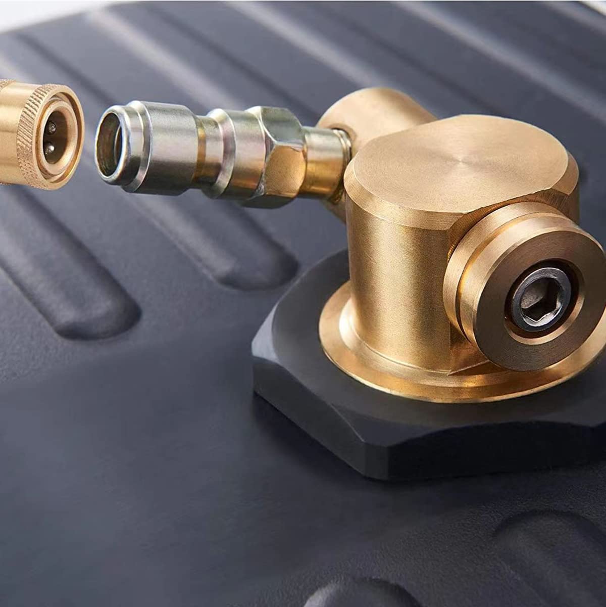 Aim Tools 15 Pulgada Accesorio Limpiador de Superficies de Lavadora a Presión 4000 PSI para Limpieza de Suelos con 2 x 16 Varillas de Extensión y 2 Boquillas de Repuesto
