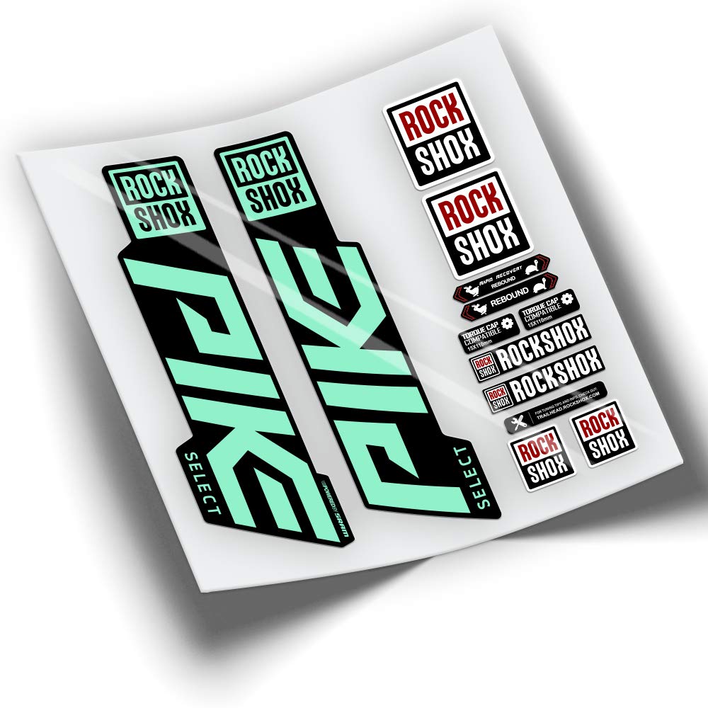 REF:VP388 Rock-Shox PIKE SELECT 2019-2022 MTB Fork Compatible Stickers, Stickers, Stickers, Vinyl Decals for Mountain Bikes (Mint)