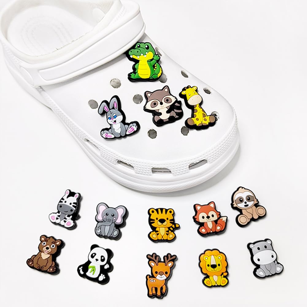 Animal Encantos del Zapato 30PCS Cute Cartoon Zapato Decoración Croc Charms para Niñas Mujeres Niños Adultos, Regalo para Fiesta de Cumpleaños