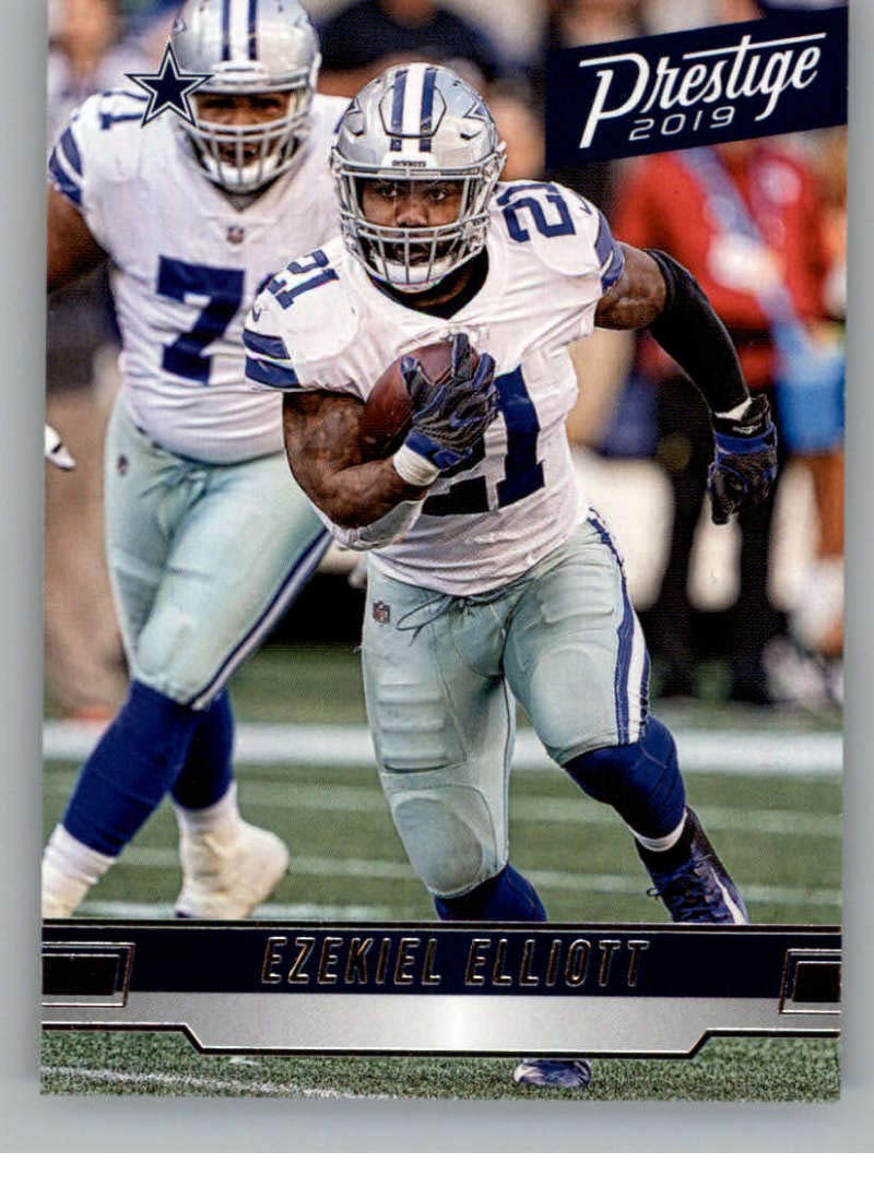 EZEKIEL ELLIOTT　エゼキエル エリオット　直筆サインカード　NFL Amazon.com: 2019 Prestige NFL #3 Ezekiel Elliott Dallas