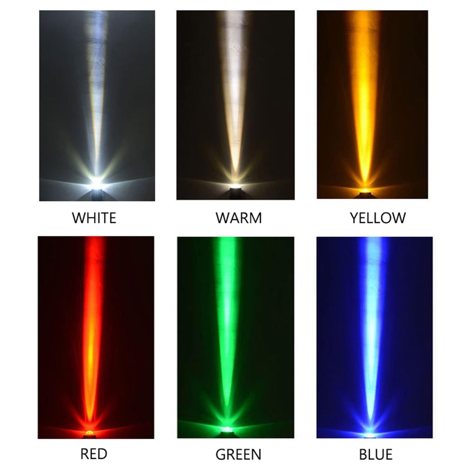 Generisch Lampa ogrodowa LED, reflektor RGB LED, reflektor ścienny zewnętrzny, AC 85-265 V, wąski kąt świecenia, projektor krajobrazu o dużym zasięgu, zdalnie sterowane oświetlenie zewnętrzne budynku