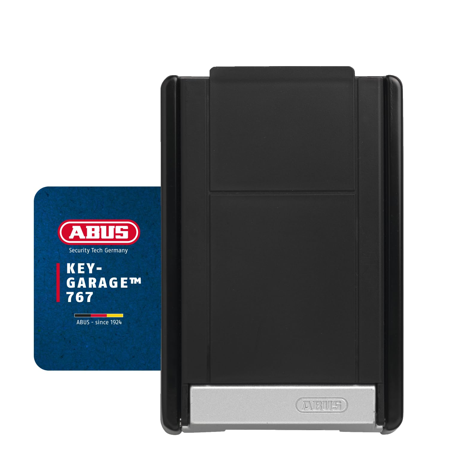 ABUS KeyGarage 767 - Boîte à clés avec arceau pour montage mural - avec code de touche - pour clés ou petits objets de valeur - noir-argenté