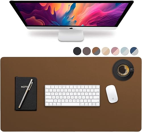 Miniatura 14 de Vine Creations Tapete de Escritorio de Cuero Grande 44" x 22", Tapete Protector de Escritorio, Almohadilla de Escritorio de Cuero PU, Almohadilla