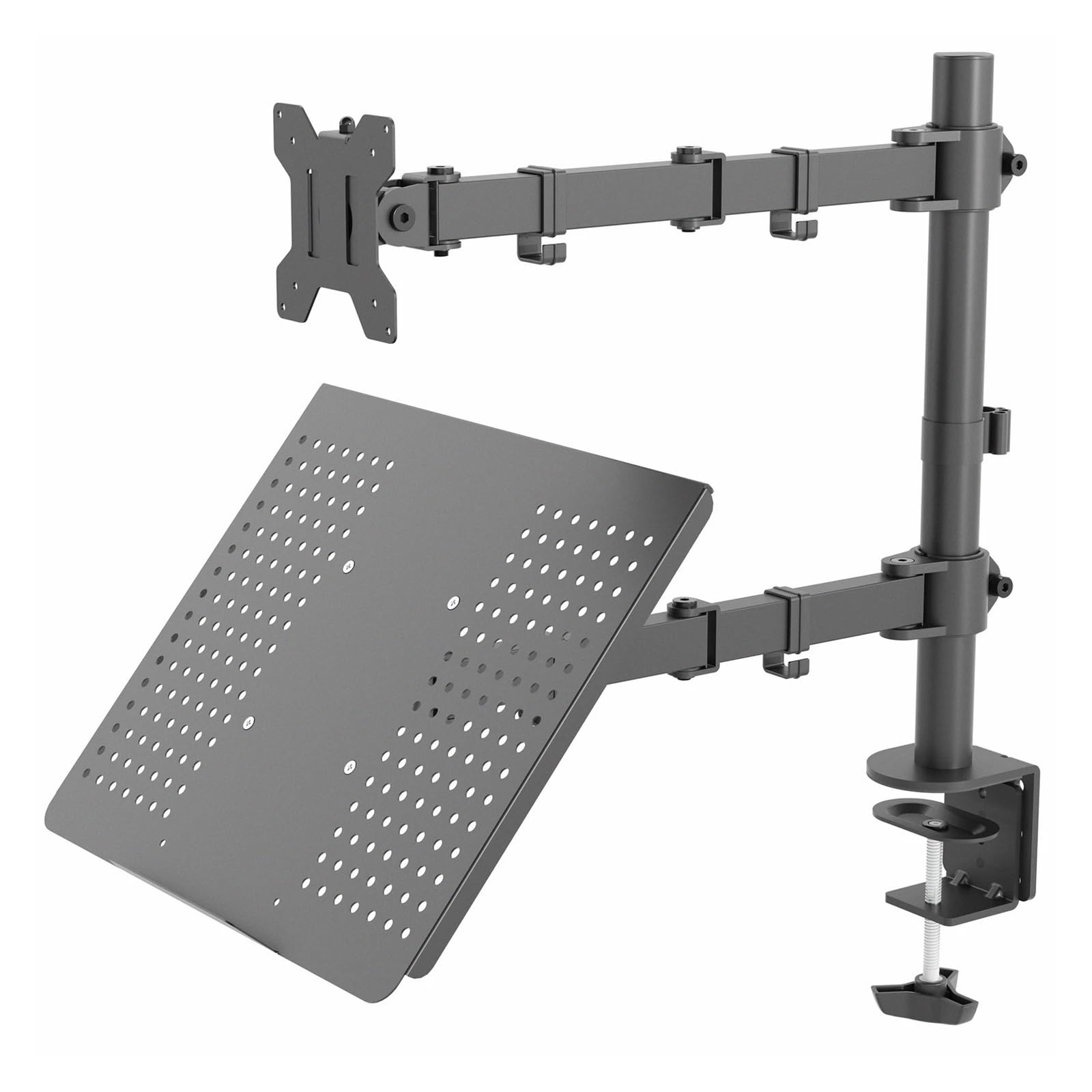 Support de bureau pour ordinateur fin des douleurs écran 32" noir