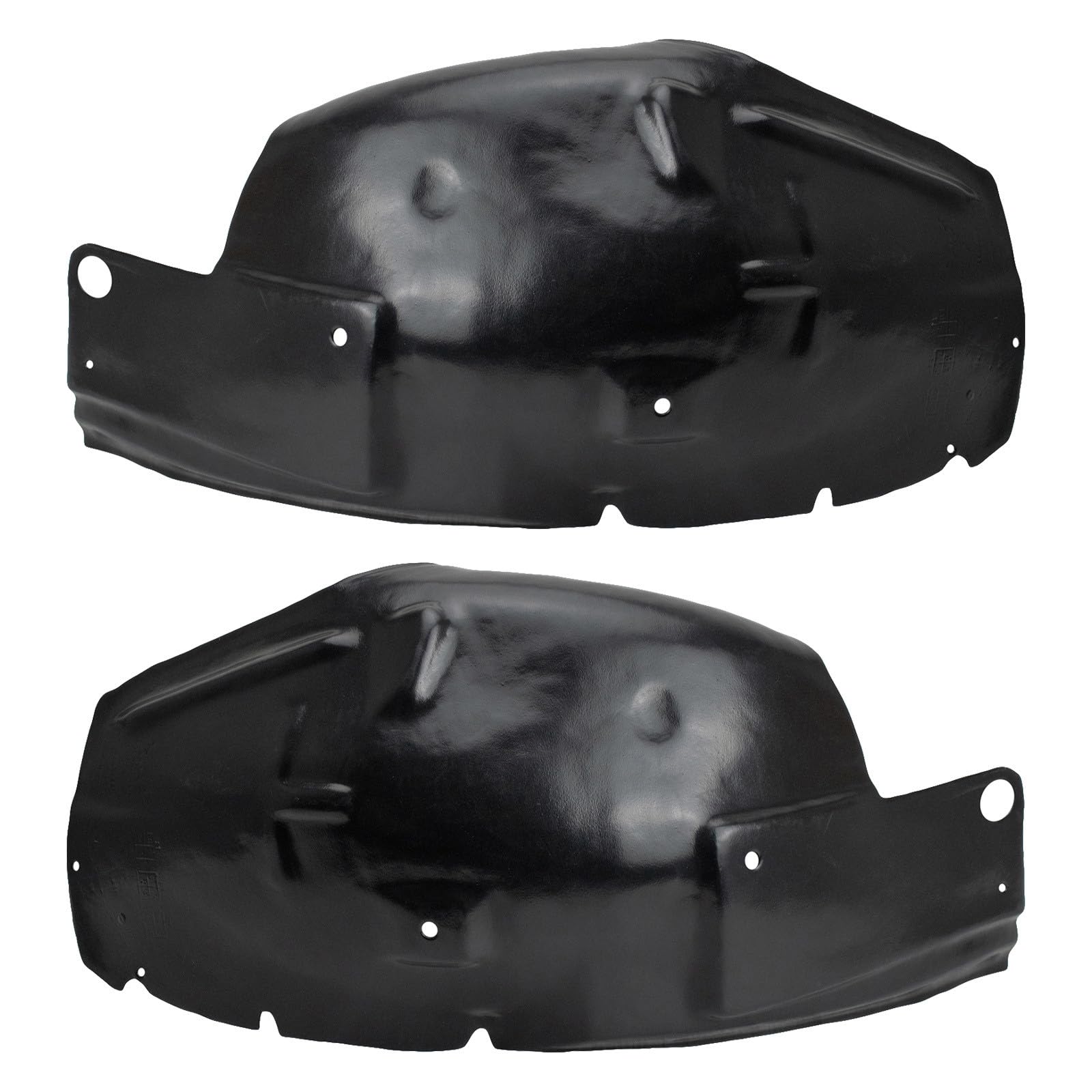 Front Driver and Passenger Side Forward Inner Fender Liner Set Compatible with 2005-2009 Ford Mustang GT